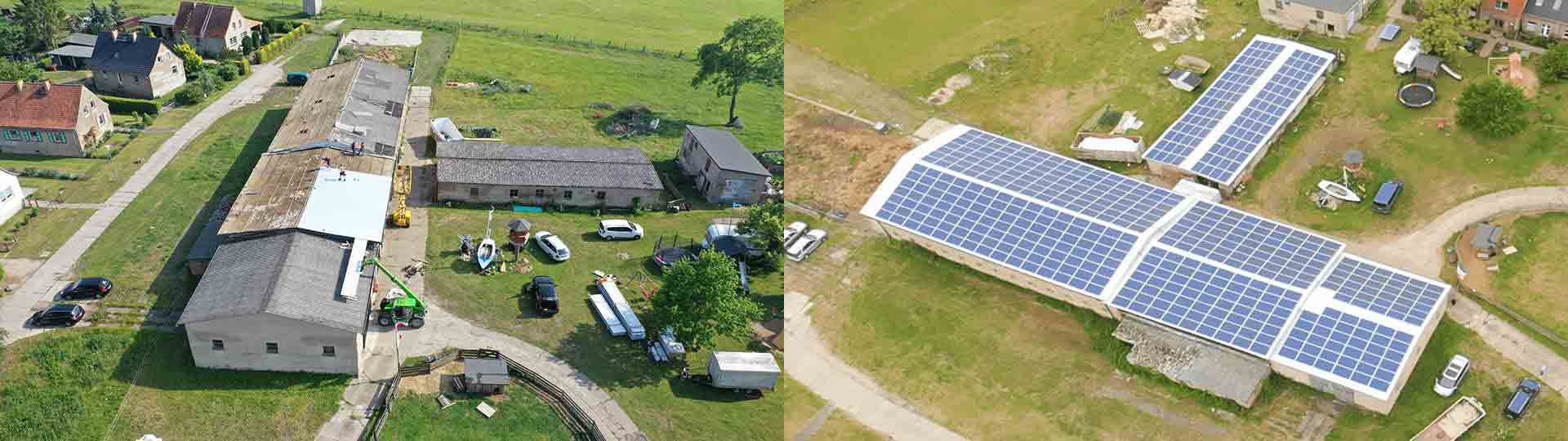 Landwirtschaftlicher Hof: Stalldach als Solar-Kraftwerk