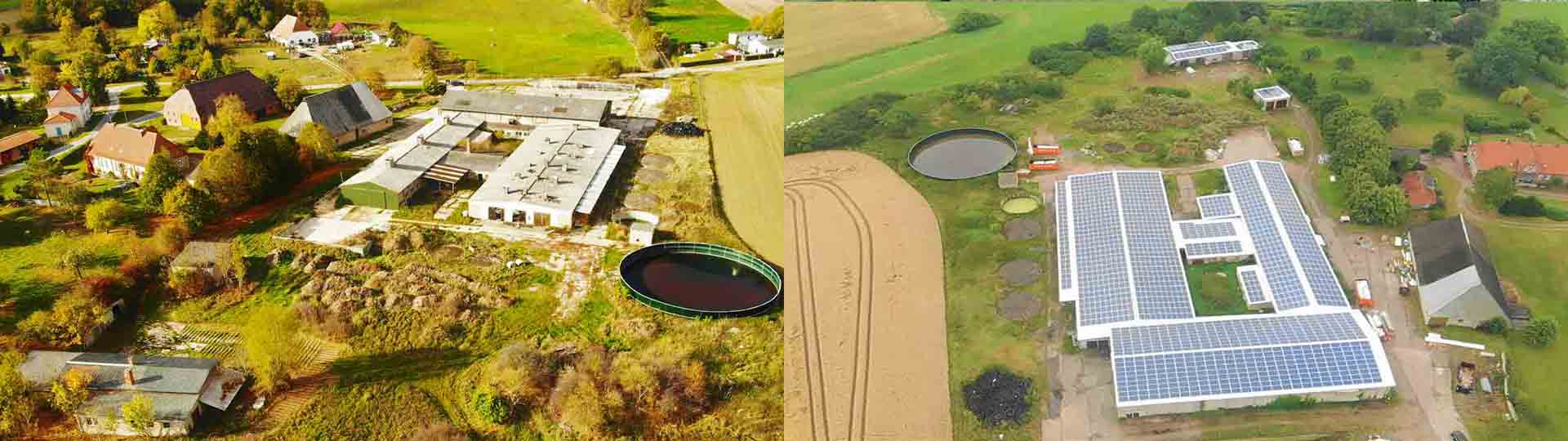 Hof mit Scheune: Transformation zum Solar-Dach